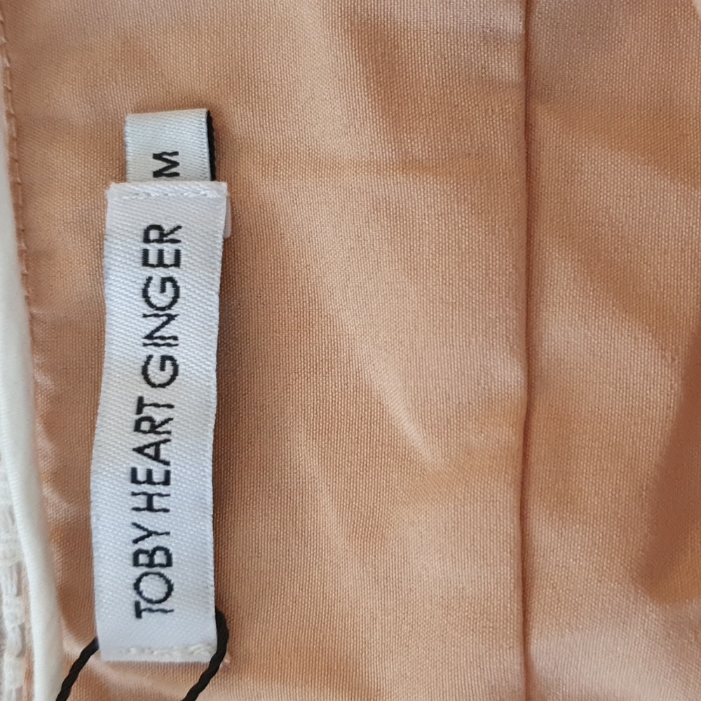 Toby Heart Ginger Sexy Cream Dress Fully Lined size Medium and XS - Picture 7 of 7